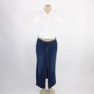 90s Charlotte Russe long floor length Jean skirt